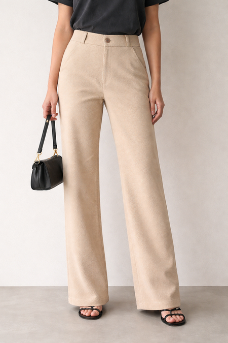 Ivory Beige PrimeLine Women's Trousers