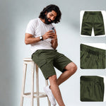 Signature Olive Green Premium Cotton Men's Cargo Shorts