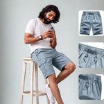 Men’s Premium Sky Cargo Shorts in Luxury Cotton
