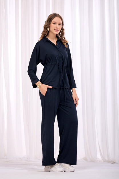 Navy Blue Signature Co-Ord Set