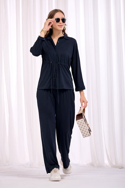 Navy Blue Signature Co-Ord Set