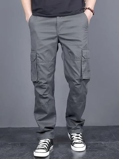 Men's Cotton Cargo Pants – Multi-Pocket Utility Trousers