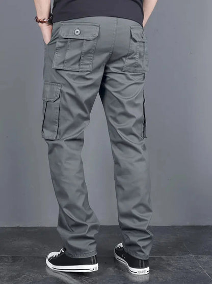 Men's Cotton Cargo Pants – Multi-Pocket Utility Trousers