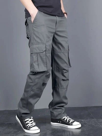 Men's Cotton Cargo Pants – Multi-Pocket Utility Trousers