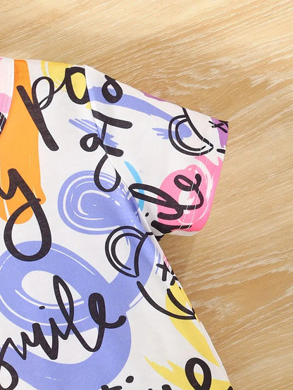 Kids' Bright and Happy Printed Summer Outfit