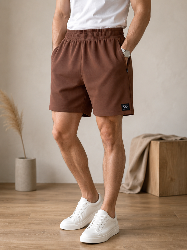 Mocha Brown AirWaffle Shorts