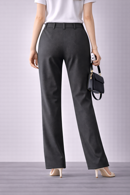 Premium Charcoal Grey Women’s Straight Fit Formal Trousers