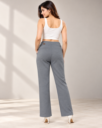 Women’s Steel Grey Classic Trousers