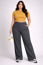 Premium Grey Women’s Pluse Size Trousers