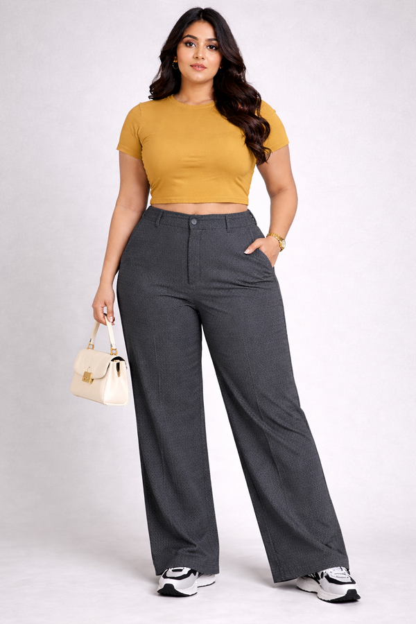 Premium Grey Women’s Pluse Size Trousers