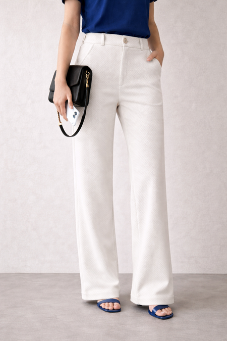 Luxury White Women’s Trousers
