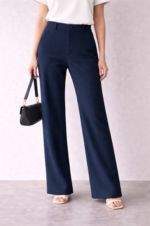 Premium Classic Navy Women’s Formal Straight Fit Trousers