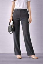 Premium Charcoal Grey Women’s Straight Fit Formal Trousers