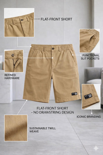 Premium Cotton Cargo Professional Beige Shorts for Men