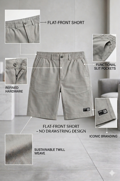 Premium Cotton Cargo Professional Light Gray Shorts for Men