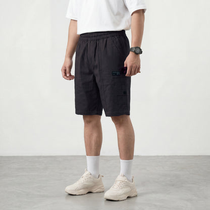 Men’s Black Cargo Shorts in Premium Cotton