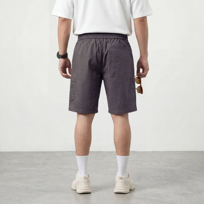 Men’s Dark Grey Cargo Shorts in Premium Cotton