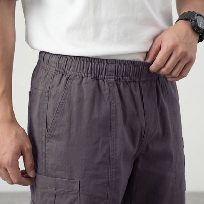 Men’s Dark Grey Cargo Shorts in Premium Cotton