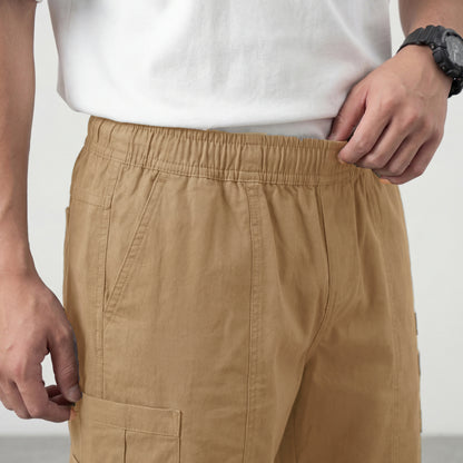 Men’s Khakhi Cargo Shorts in Premium Cotton
