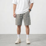 Men’s Light Grey Cargo Shorts in Premium Cotton
