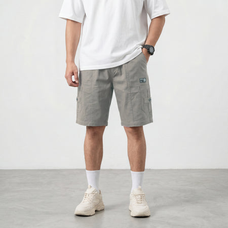 Men’s Light Grey Cargo Shorts in Premium Cotton
