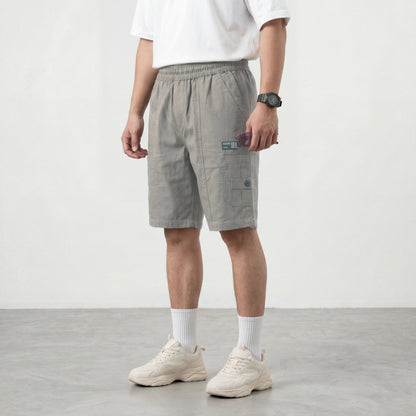 Men’s Light Grey Cargo Shorts in Premium Cotton