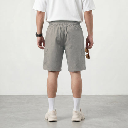 Men’s Light Grey Cargo Shorts in Premium Cotton