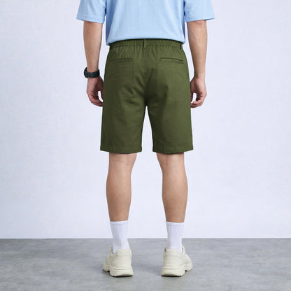 Premium Cotton Cargo Professional Olive Green Shorts for Men