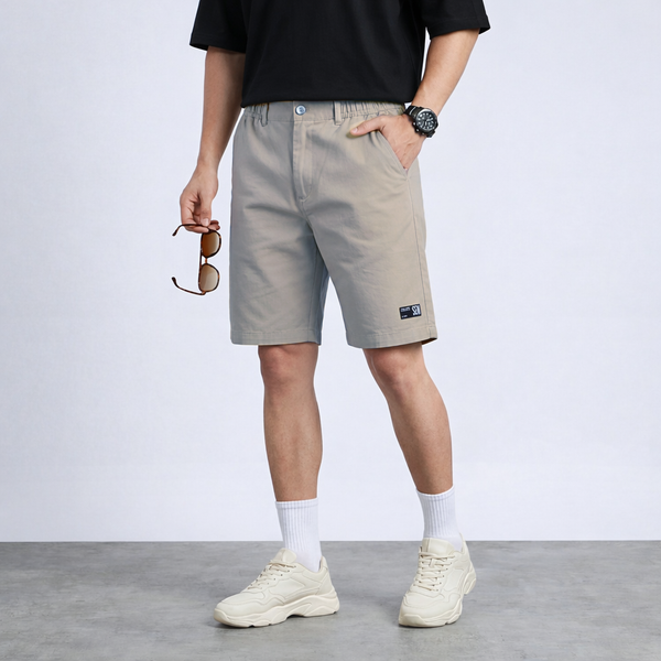 Premium Cotton Cargo Professional Light Gray Shorts for Men