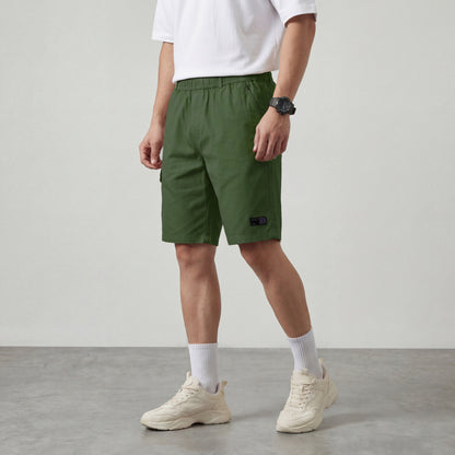 Signature Olive Green Premium Cotton Men's Cargo Shorts
