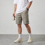 Signature Light Gray Premium Cotton Men's Cargo Shorts