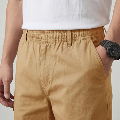 Men’s Premium Khaki Cargo Shorts in Luxury Cotton