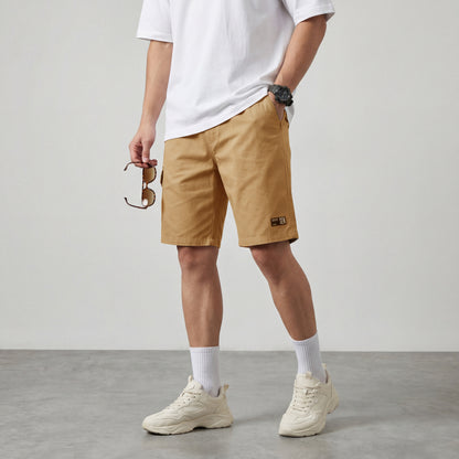 Men’s Premium Khaki Cargo Shorts in Luxury Cotton