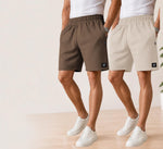 Waffle Shorts Combo – Beige & Kiwi (2-Pack)