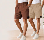 Waffle Shorts Combo – Brown & Camel (2-Pack)