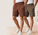Waffle Shorts Combo – Brown & Kiwi (2-Pack)