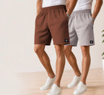 Waffle Shorts Combo – Brown & Light Grey (2-Pack)