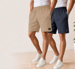 Waffle Shorts Combo – Camel & Dark Grey (2-Pack)