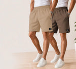 Waffle Shorts Combo – Camel & Kiwi (2-Pack)