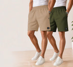 Waffle Shorts Combo – Camel & Mehndi (2-Pack)