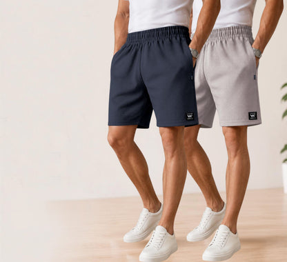 Waffle Shorts Combo – Dark Grey & Light Grey (2-Pack)