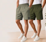Waffle Shorts Combo – Dark Pista & Mehndi (2-Pack)