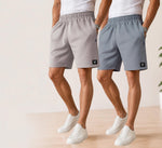 Waffle Shorts Combo – Light Grey & Sky (2-Pack)