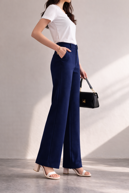 Premium Classic Navy Women’s Formal Straight Fit Trousers