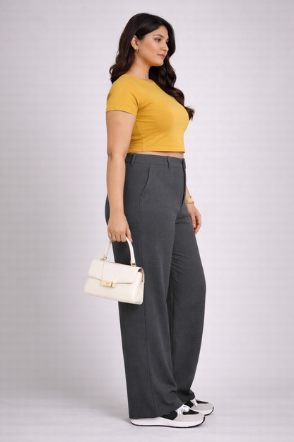 Premium Grey Women’s Pluse Size Trousers