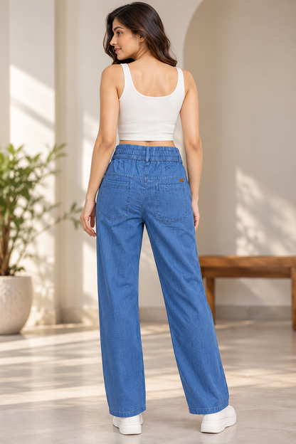 Women’s Premium Relaxed Fit Soft Denim Trousers