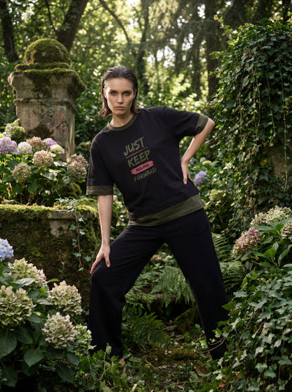 Aurum Double-Layer Crop T-Shirt