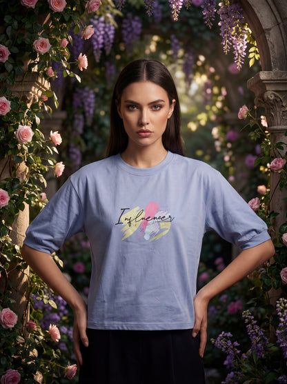 Lavender Blue “Influencer” Oversized T-Shirt