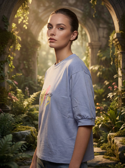 Lavender Blue “Influencer” Oversized T-Shirt
