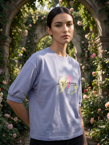 Lavender Blue “Influencer” Oversized T-Shirt